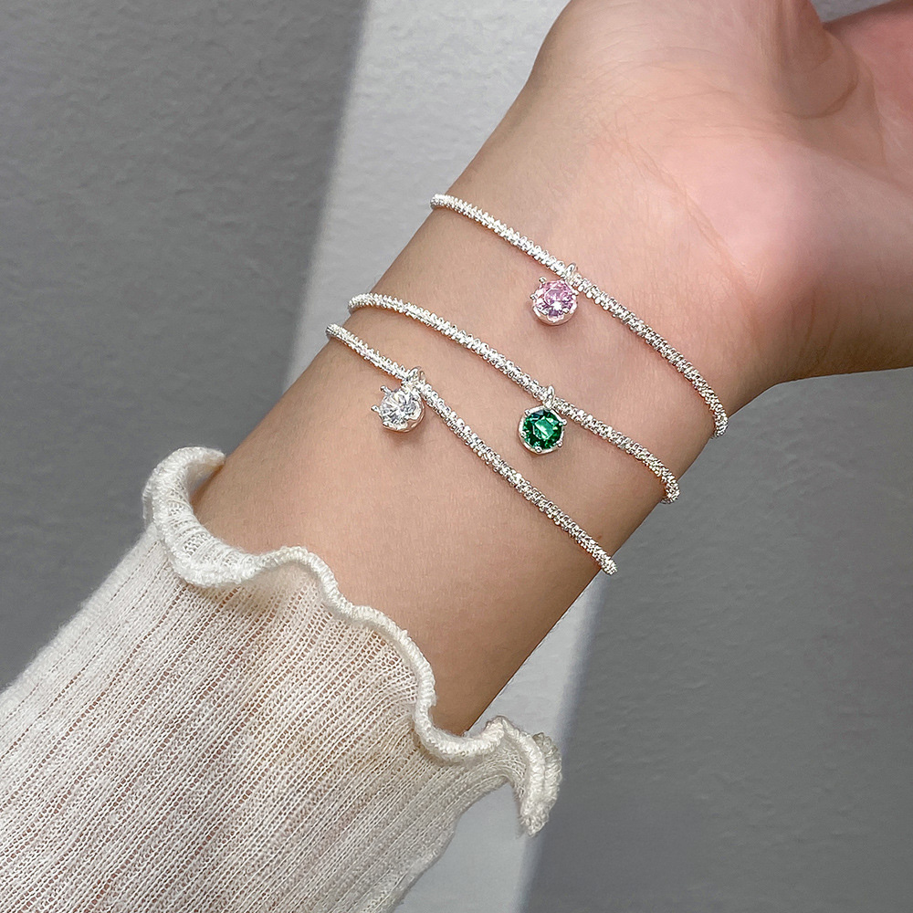 Wholesale Accessories for Boutiques 925 Silver Gemstone Bracelet Set of 5 Gift With Purchase Supplier Summer Style